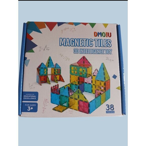 Dmoiu Magnetic Tiles 3D Intelligence Toy 38-Piece Set For Ages 3+ - Picture 4 of 5